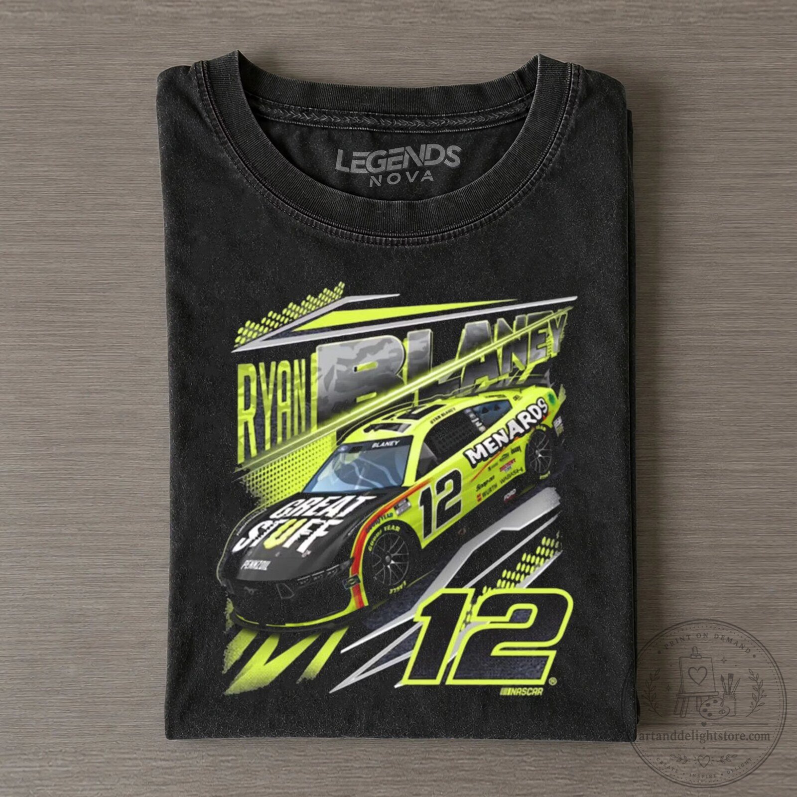 Ryan Blaney Number 12 Menards NASCAR Cup Series Race Car T-Shirt