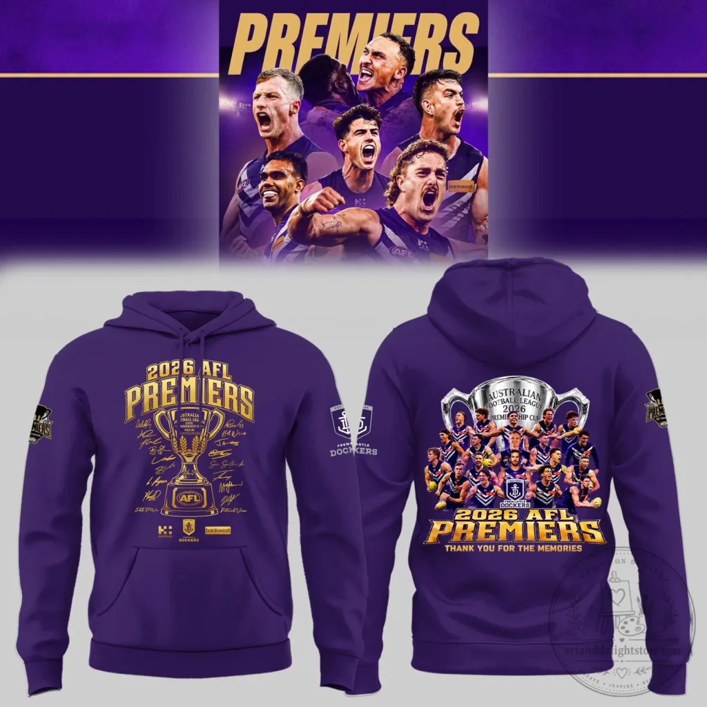 Fremantle Dockers 2026 Australian Football League Premiers Commemorative Hoodie Fremantle Dockers 2026 Australian Football League Premiers Commemorative Hoodie