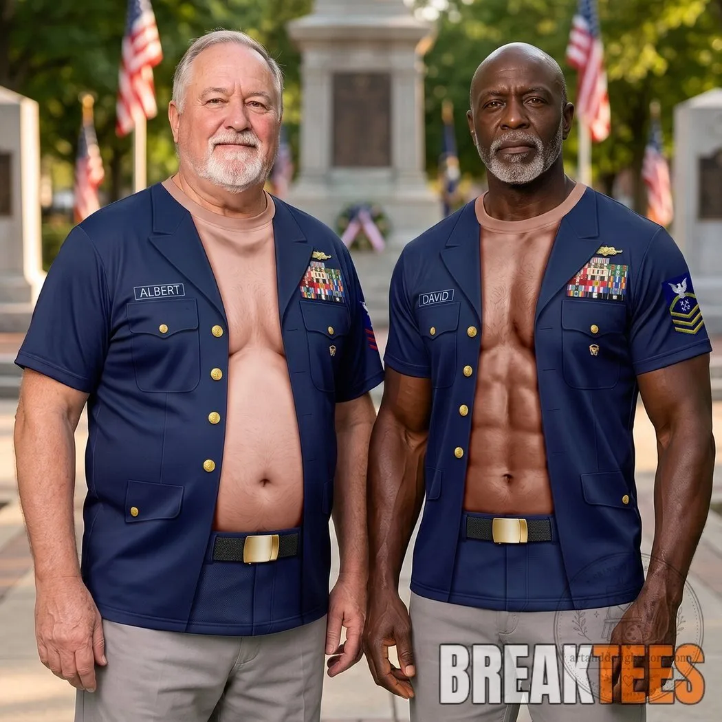 Personalized United States Military Service Uniform Veteran Short-Sleeve T-Shirt