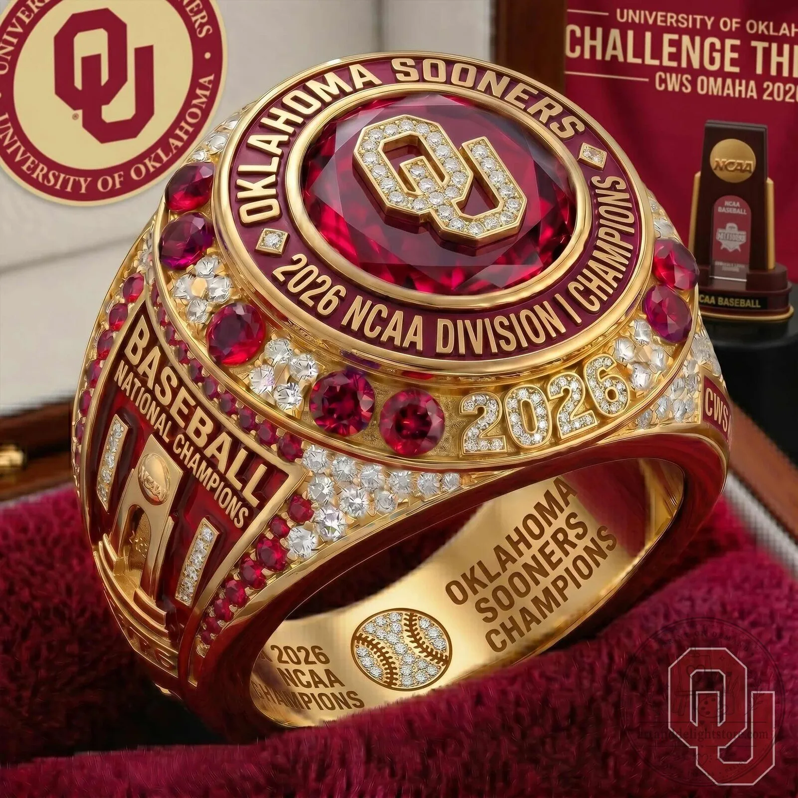 Oklahoma Sooners 2026 NCAA Baseball National Champions Commemorative Ring