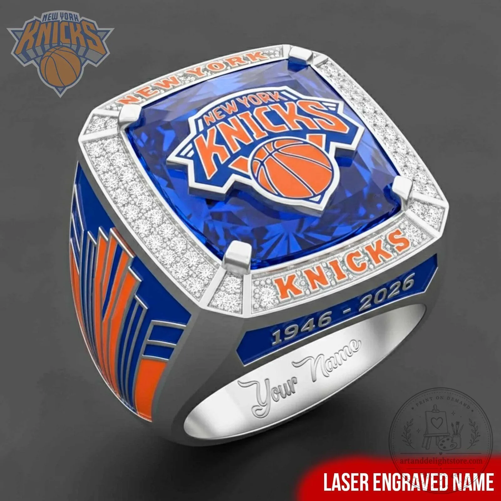 New York Knicks Championship Commemorative Sterling Silver Ring