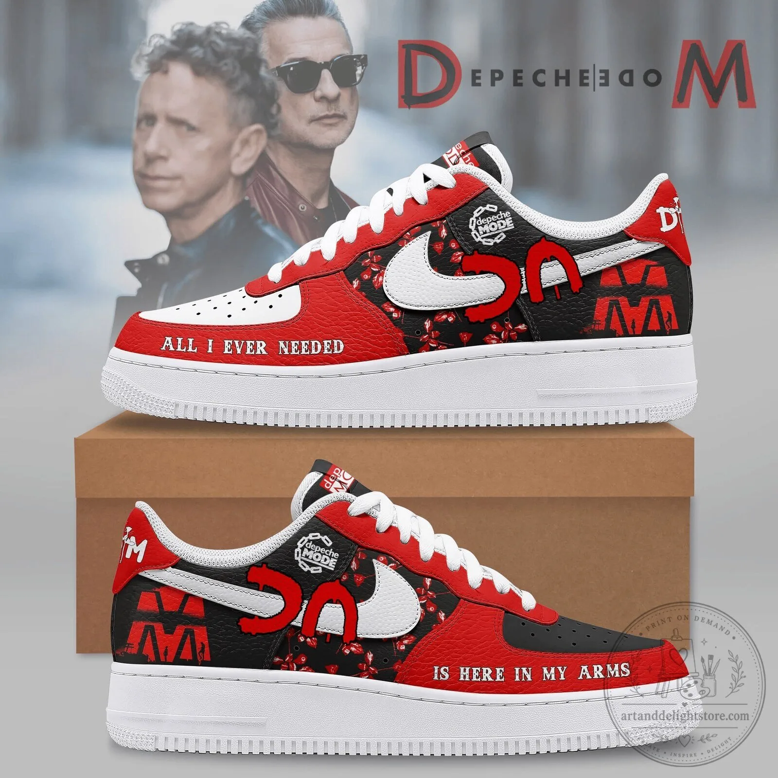 Depeche Mode All I Ever Needed Is Here In My Arms Custom Shoes