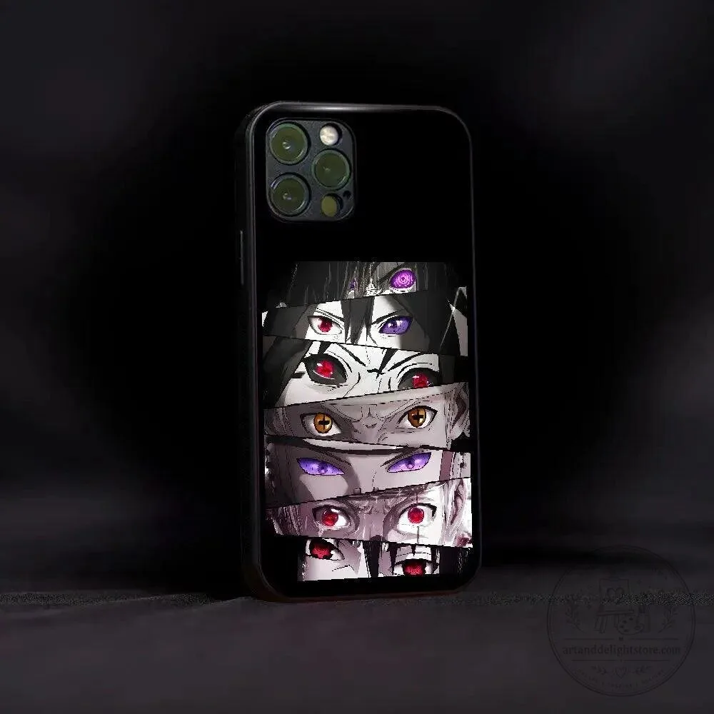 Anime Character Eyes Design Black Hard Shell Protective Phone Case