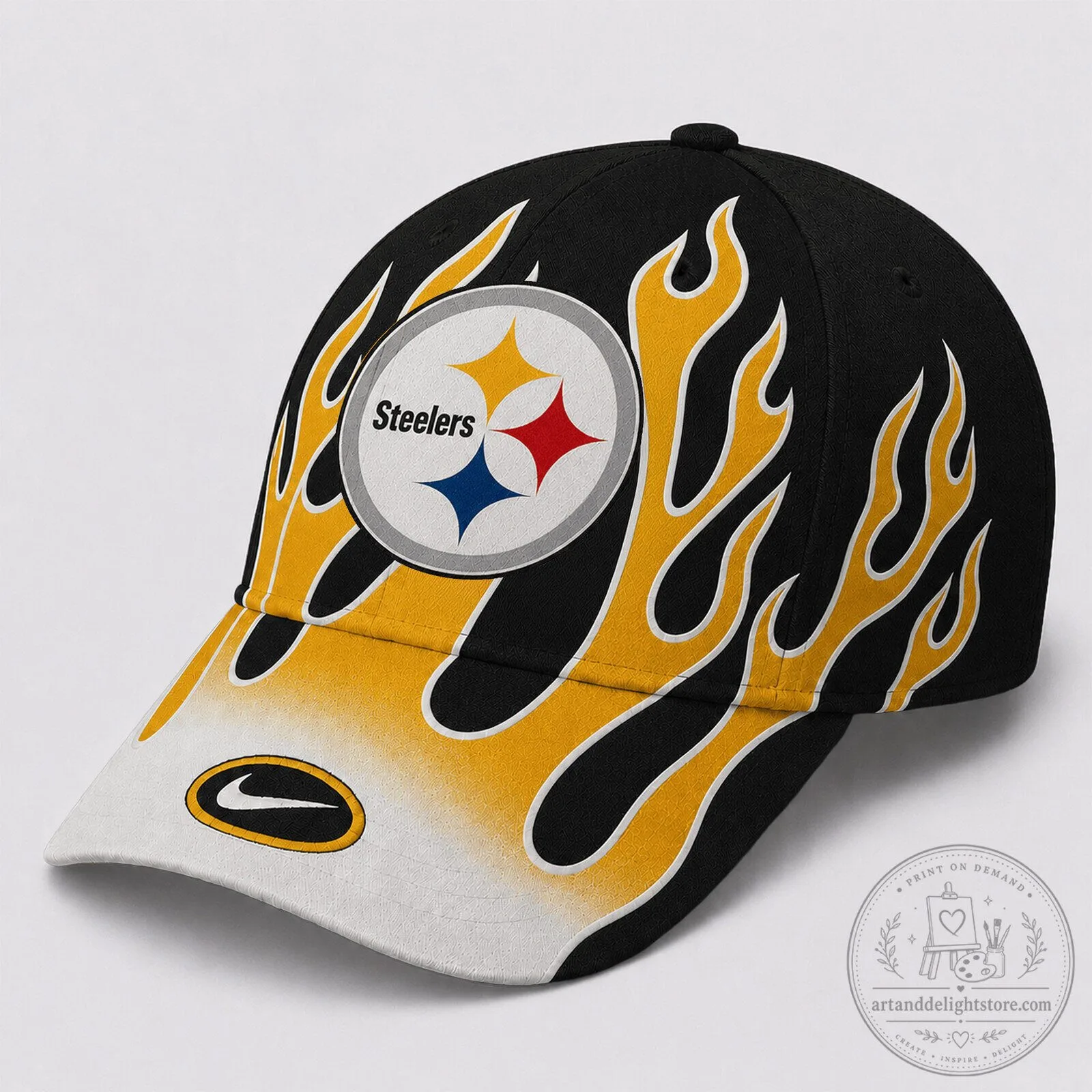 Pittsburgh Steelers Flame Spirit Classic Baseball Cap Hat