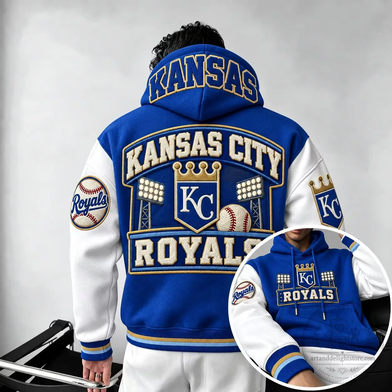 Kansas City Royals Baseball Team Logo Royal Blue Hoodie