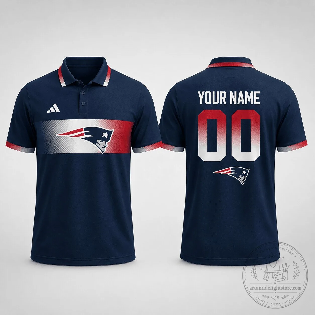 New England Patriots Personalized Polo Shirt