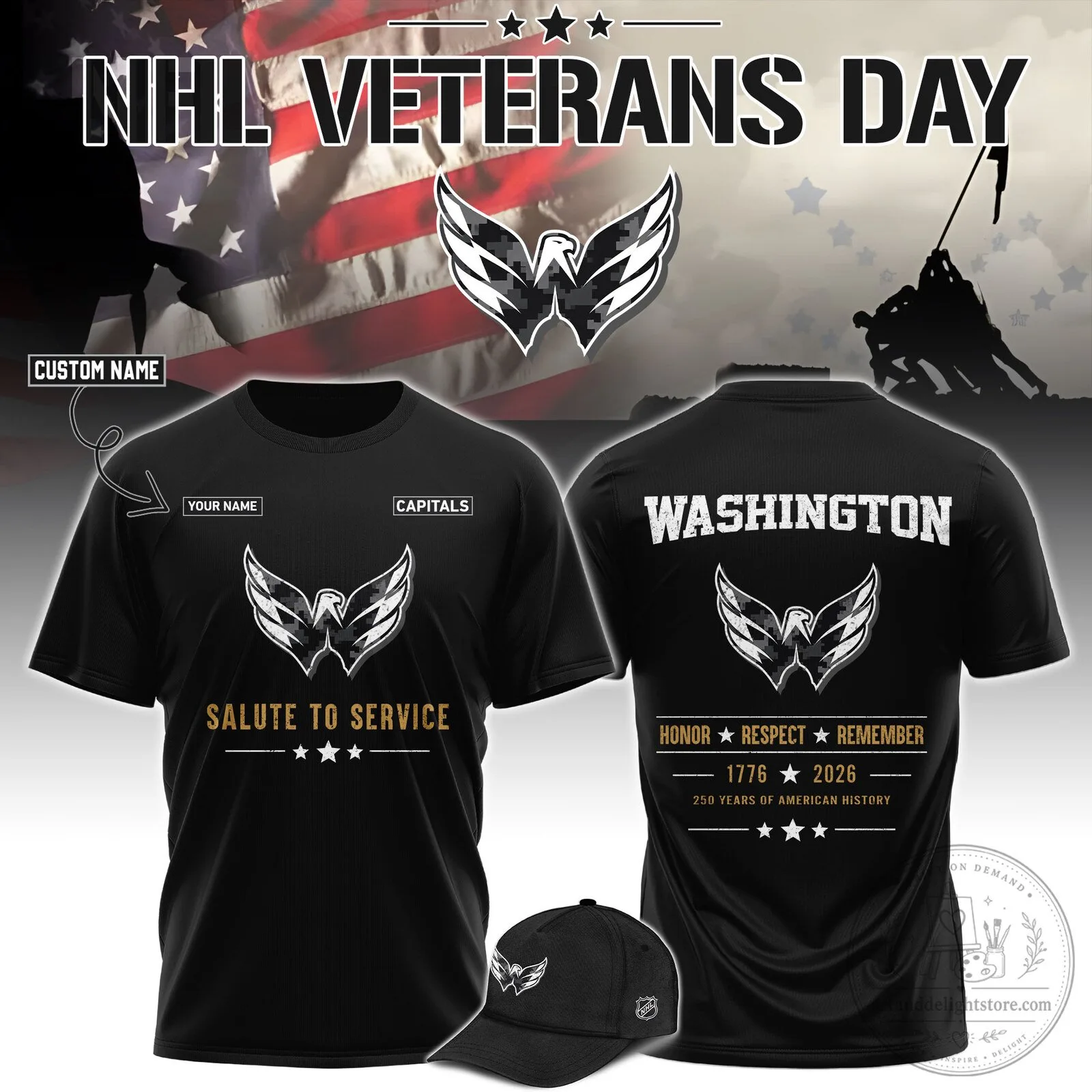 Washington Capitals Veterans Day Salute To Service T-Shirt