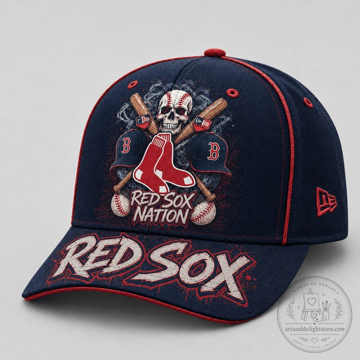 Red Sox Fan Pride Hat - Baseball Skull Bats Cap for Boston Supporters
