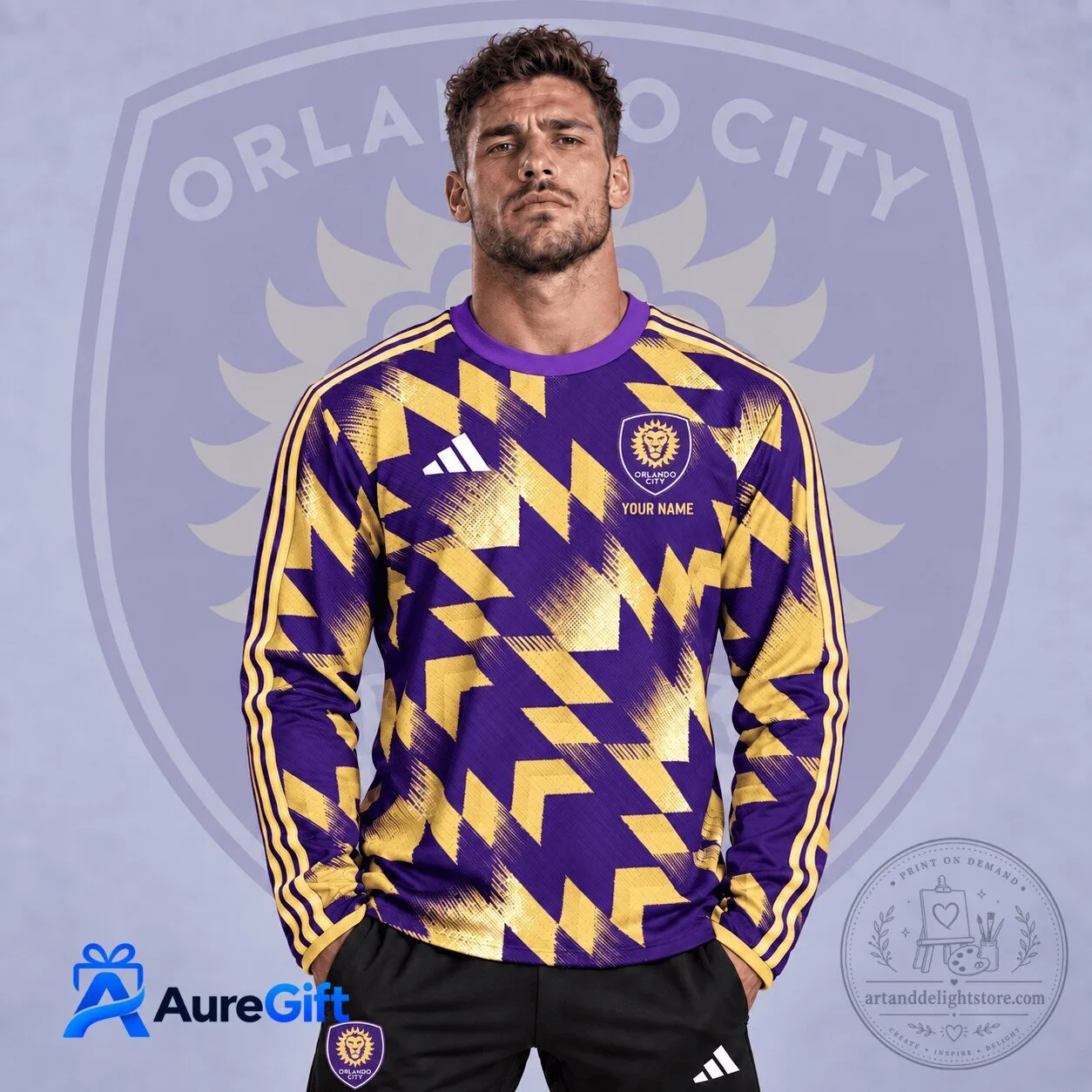 Orlando City Soccer Club MLS Personalized Long Sleeve Jersey
