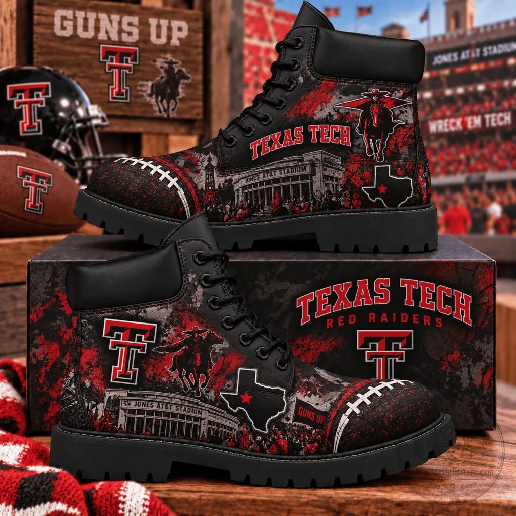 Texas Tech Red Raiders Football Fans High-Top Boots Texas Tech Red Raiders Football Fans High-Top Boots