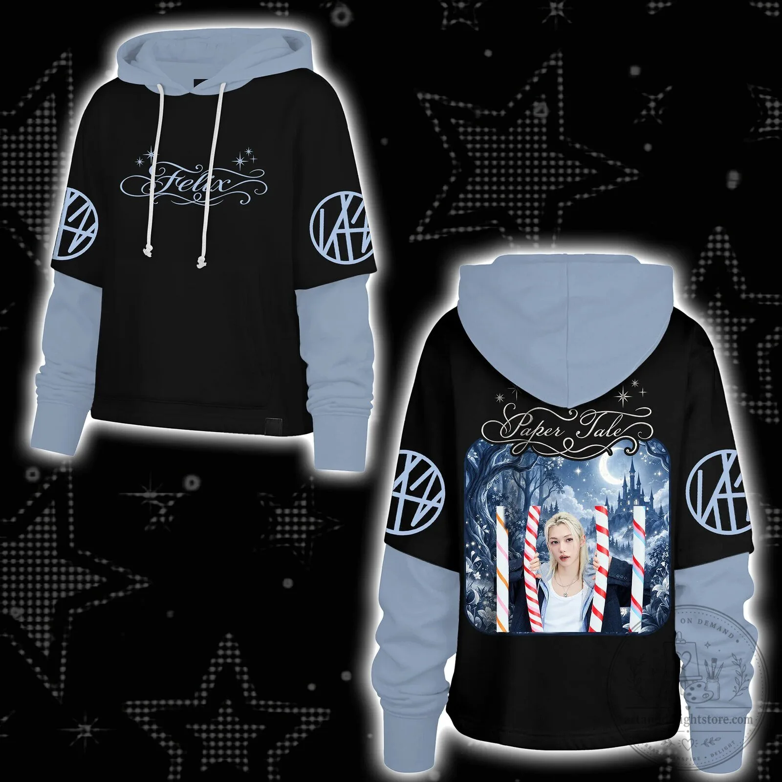 Stray Kids Bang Chan Paper Tale Mystical Forest K-Pop Hoodie 11 Stray Kids Bang Chan Paper Tale Mystical Forest K-Pop Hoodie