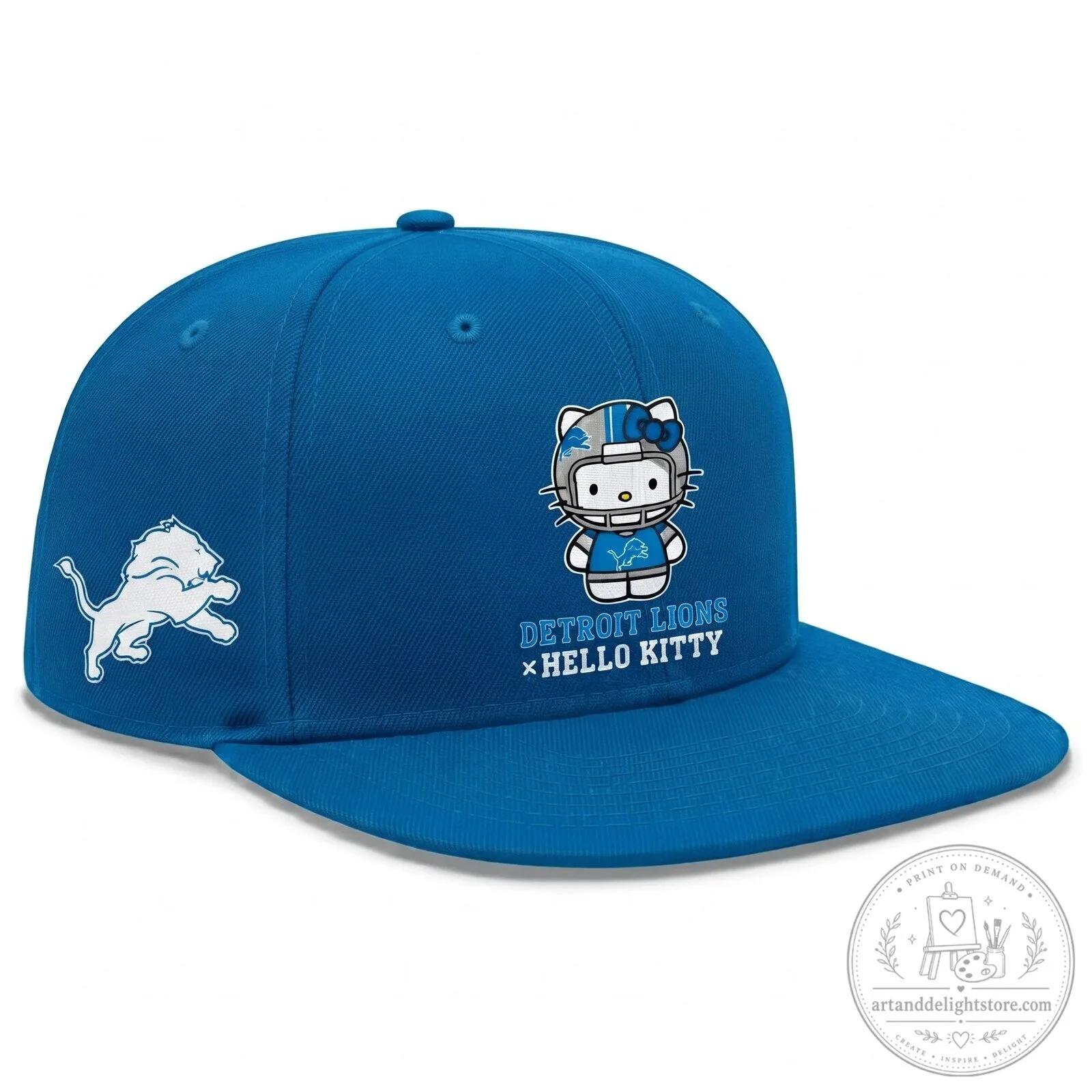 Detroit Lions Hello Kitty Football Team Black Snapback Cap Hat 6 Detroit Lions Hello Kitty Football Team Black Snapback Cap Hat