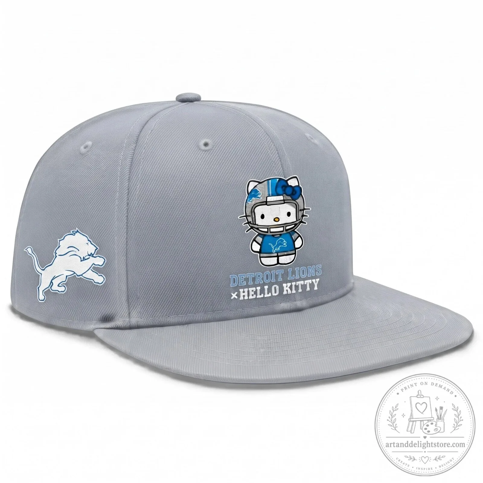 Detroit Lions Hello Kitty Football Team Black Snapback Cap Hat 7 Detroit Lions Hello Kitty Football Team Black Snapback Cap Hat