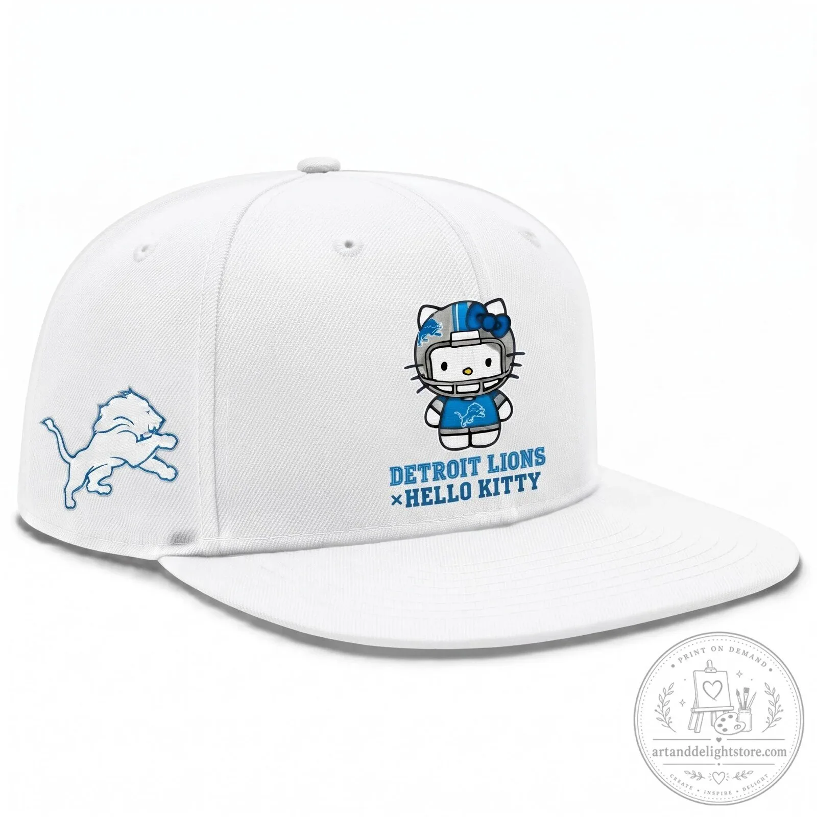 Detroit Lions Hello Kitty Football Team Black Snapback Cap Hat 8 Detroit Lions Hello Kitty Football Team Black Snapback Cap Hat