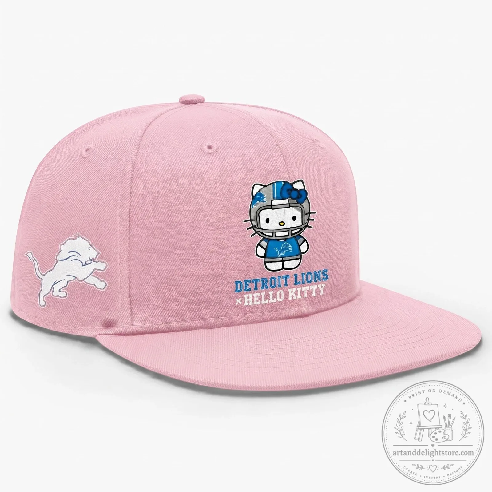 Detroit Lions Hello Kitty Football Team Black Snapback Cap Hat 9 Detroit Lions Hello Kitty Football Team Black Snapback Cap Hat