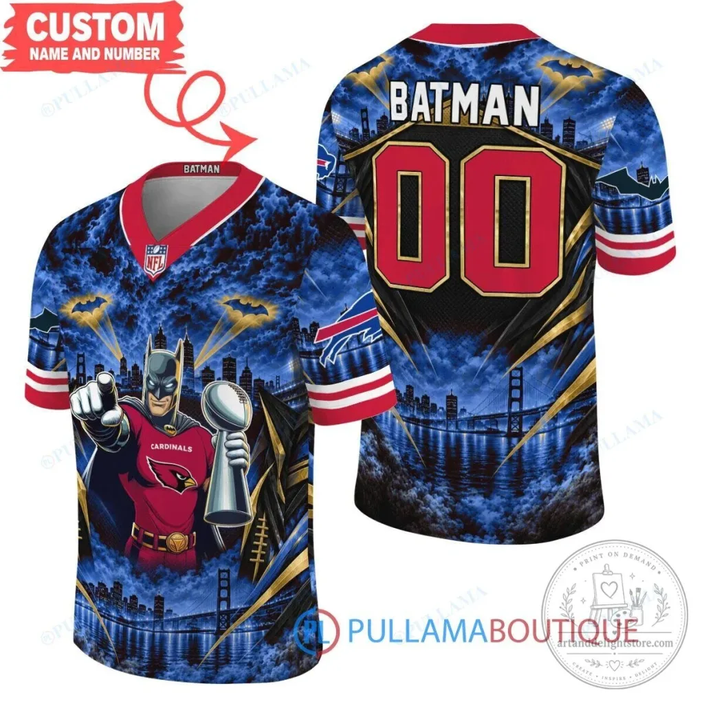Batman Buffalo Bills Super Bowl Champions Football Jersey Batman Buffalo Bills Super Bowl Champions Football Jersey