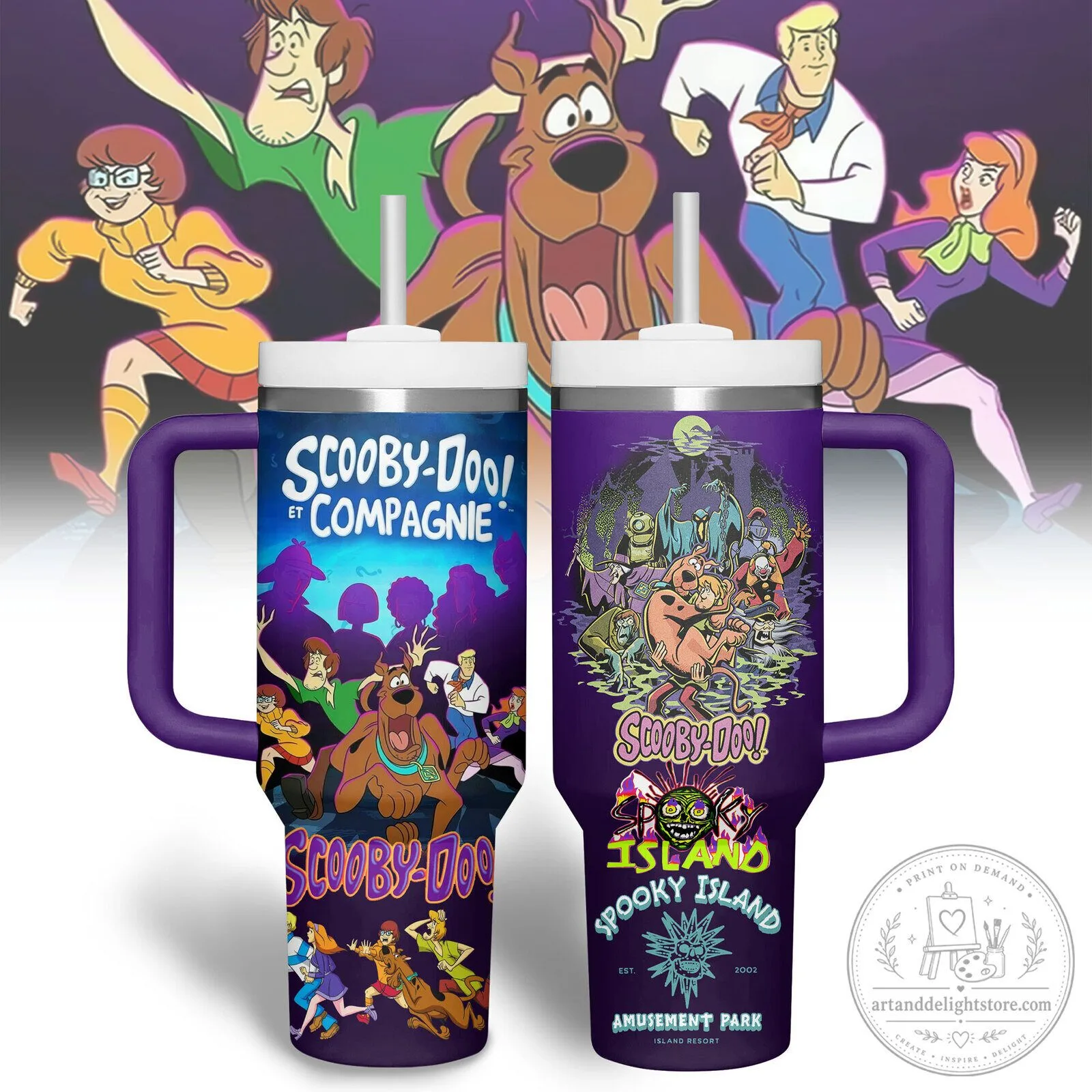 Scooby Doo And Company Spooky Island Tumbler With Handle