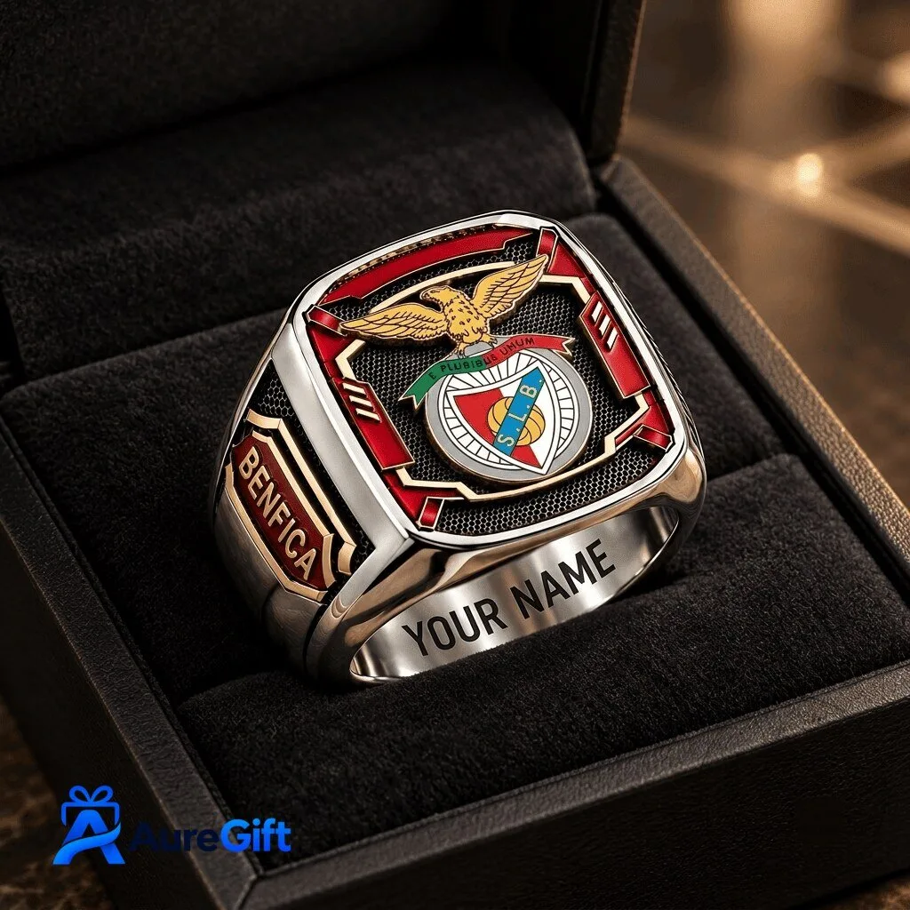 Benfica Primeira Liga Custom Fan Championship Ring with Personalized Engraving 1 Benfica Primeira Liga Custom Fan Championship Ring with Personalized Engraving