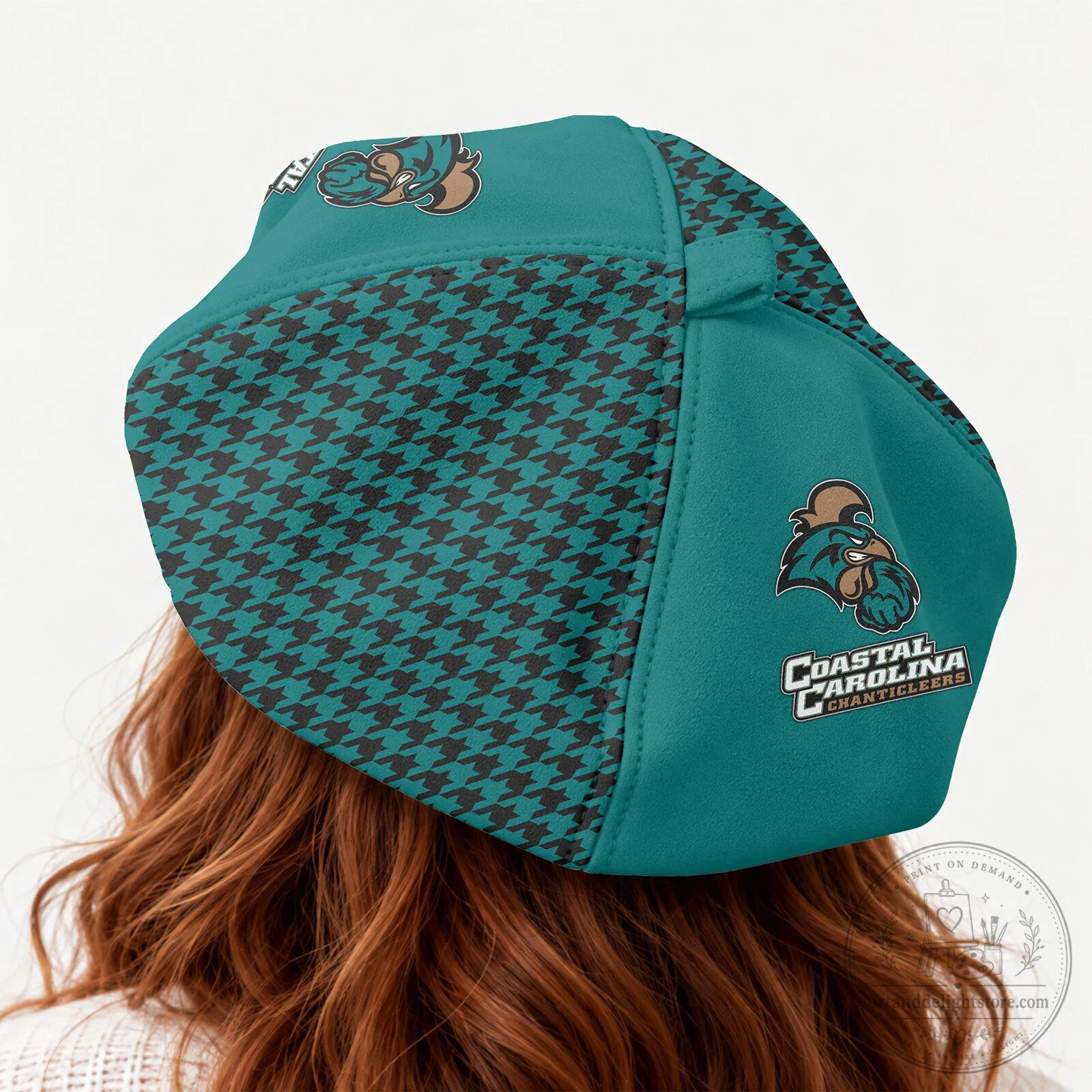 Coastal Carolina Chanticleers NCAA Women's Beret Hat with Custom Name 6 Coastal Carolina Chanticleers NCAA Women