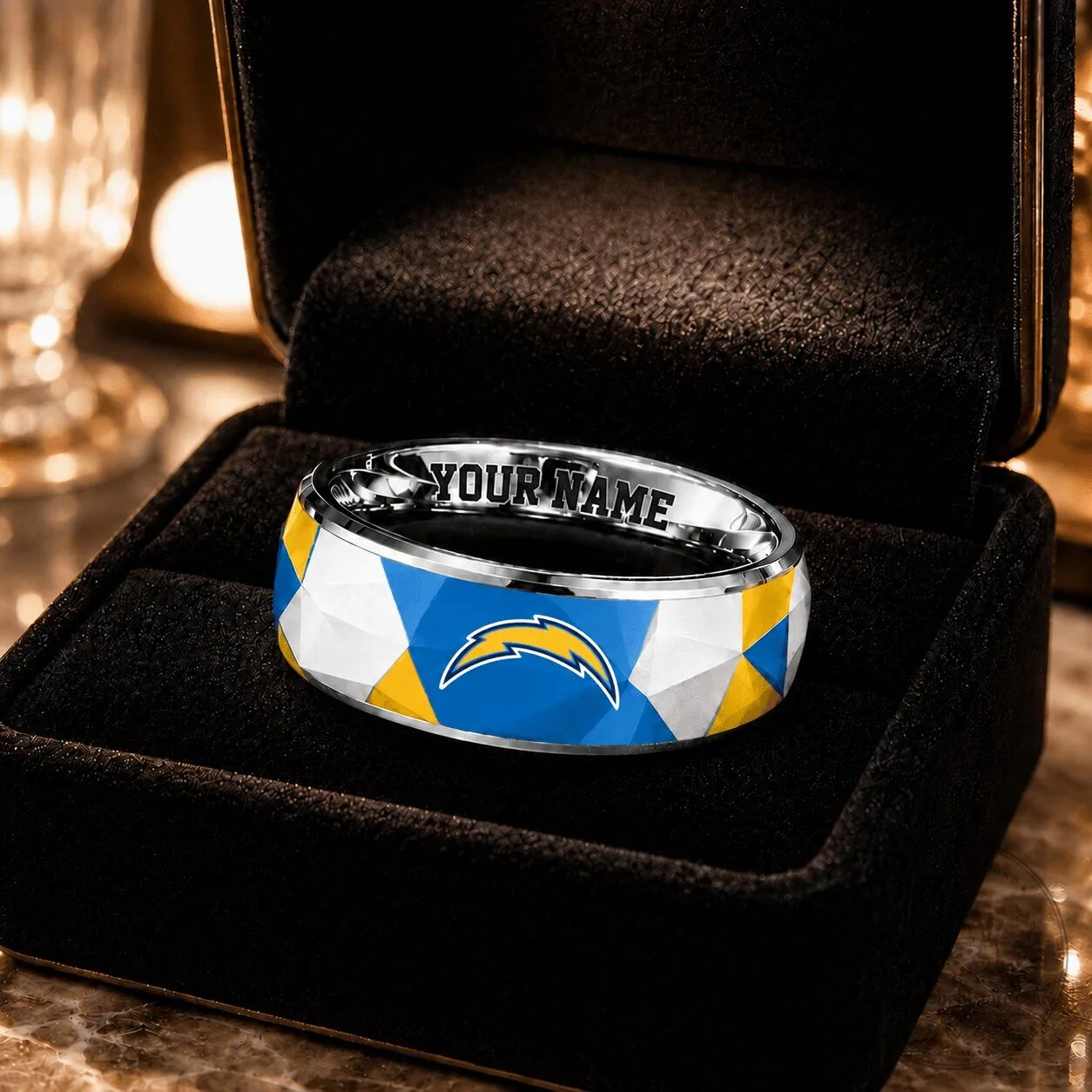 Los Angeles Chargers National Football League Custom Name Ring