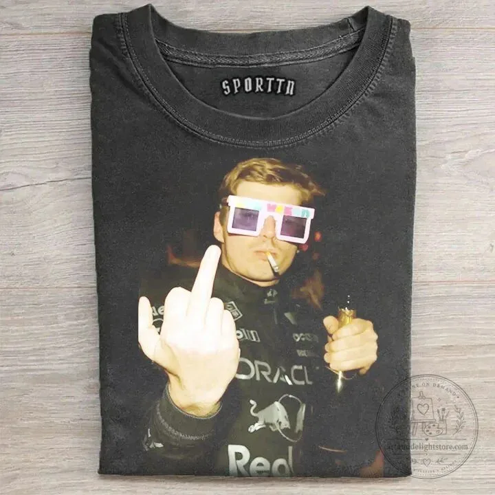Max Verstappen Funny Middle Finger T-Shirt