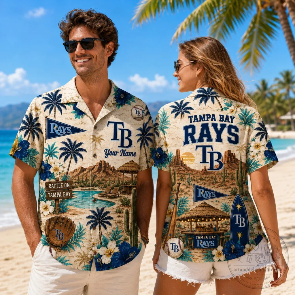 Tampa Bay Rays Baseball Tropical Hawaiian Shirt for Men and Women 19 Tampa Bay Rays Baseball Tropical Hawaiian Shirt for Men and Women