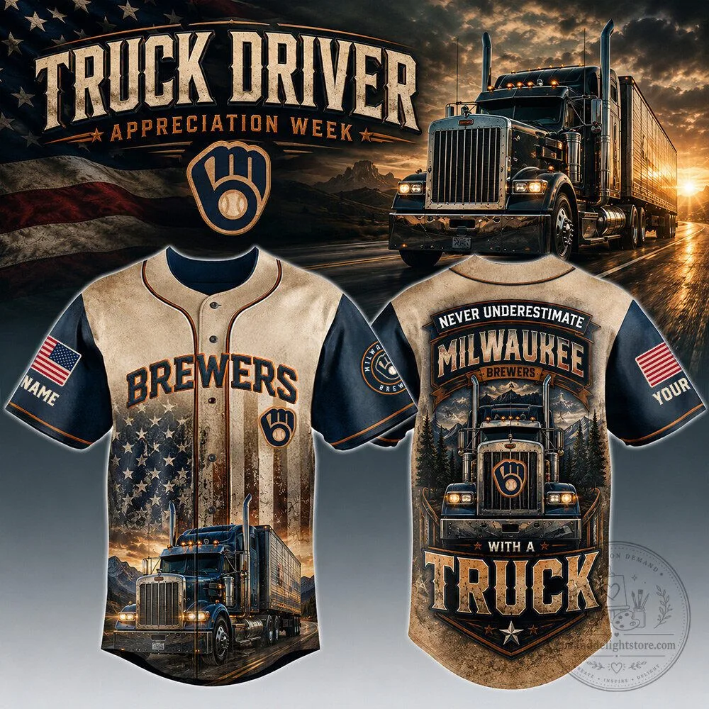 Jersey for Truck Driver Appreciation Week featuring Milwaukee Brewers Baseball