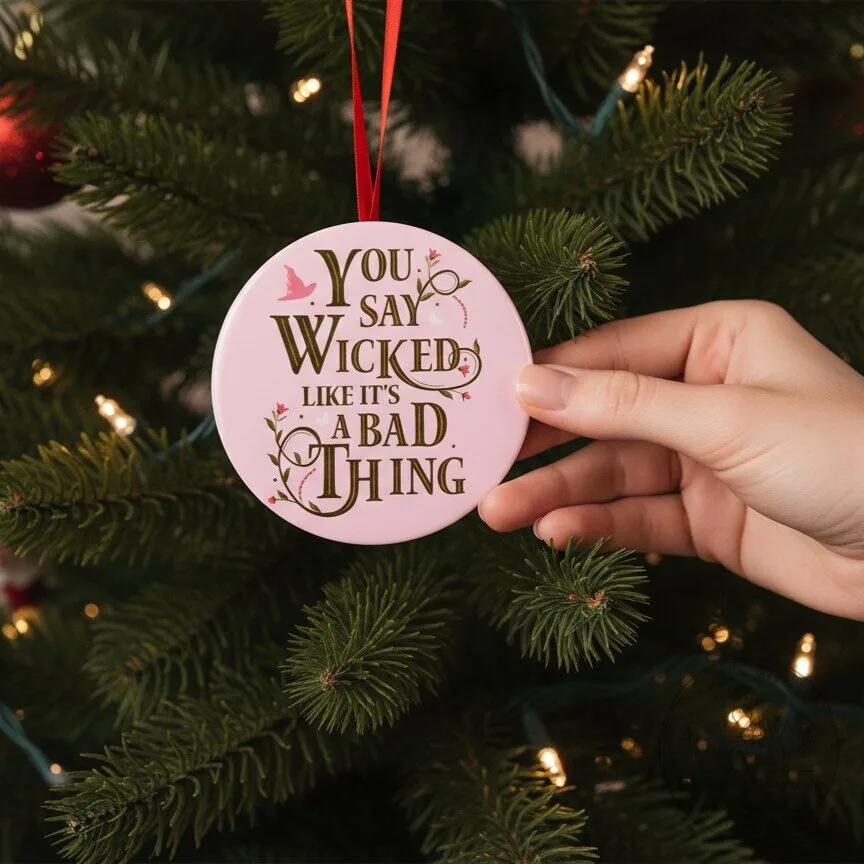 Wicked Musical Glinda Elphaba Christmas Tree Holiday Ornament 3 Wicked Musical Glinda Elphaba Christmas Tree Holiday Ornament