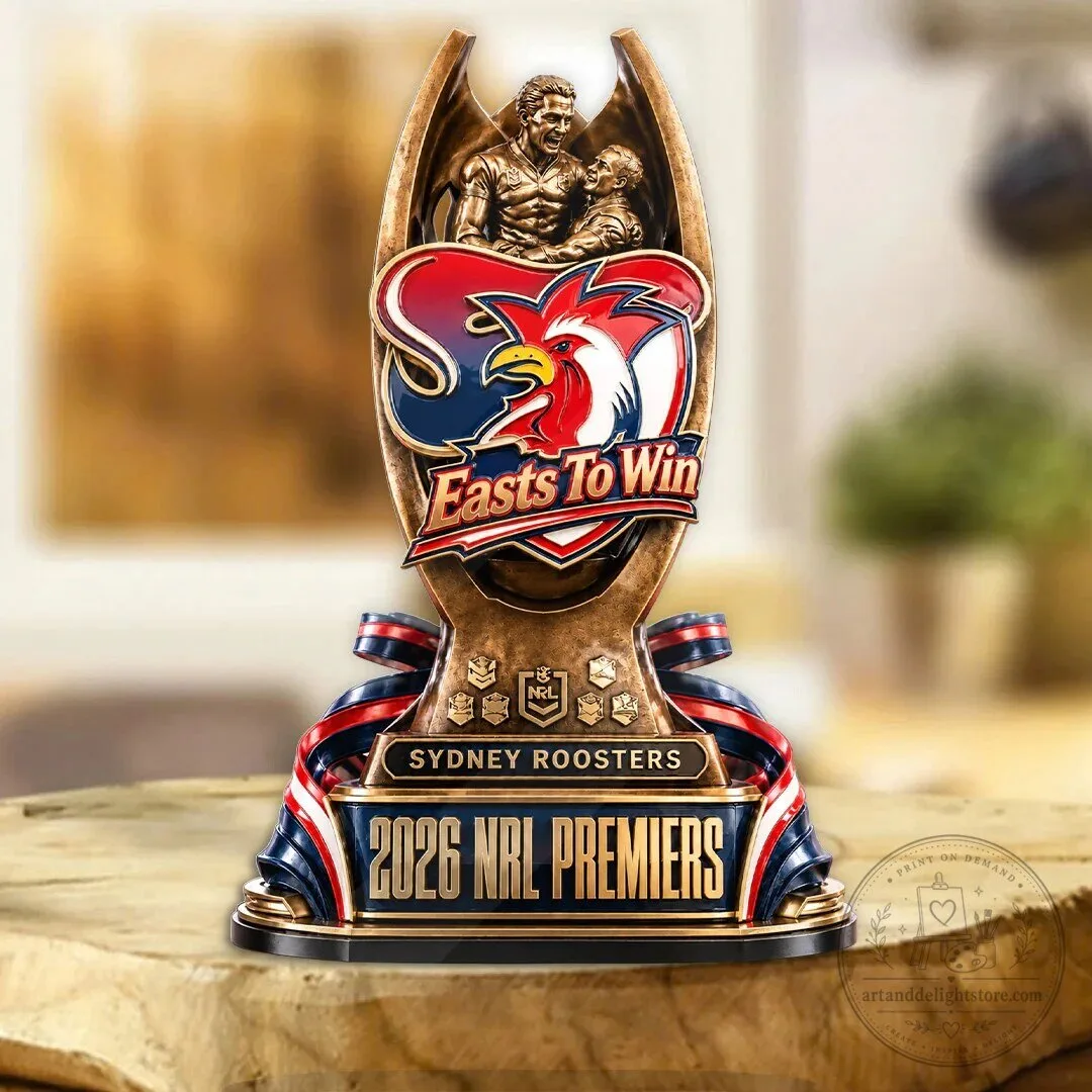 Sydney Roosters 2026 NRL Premiers Commemorative Trophy Plaque