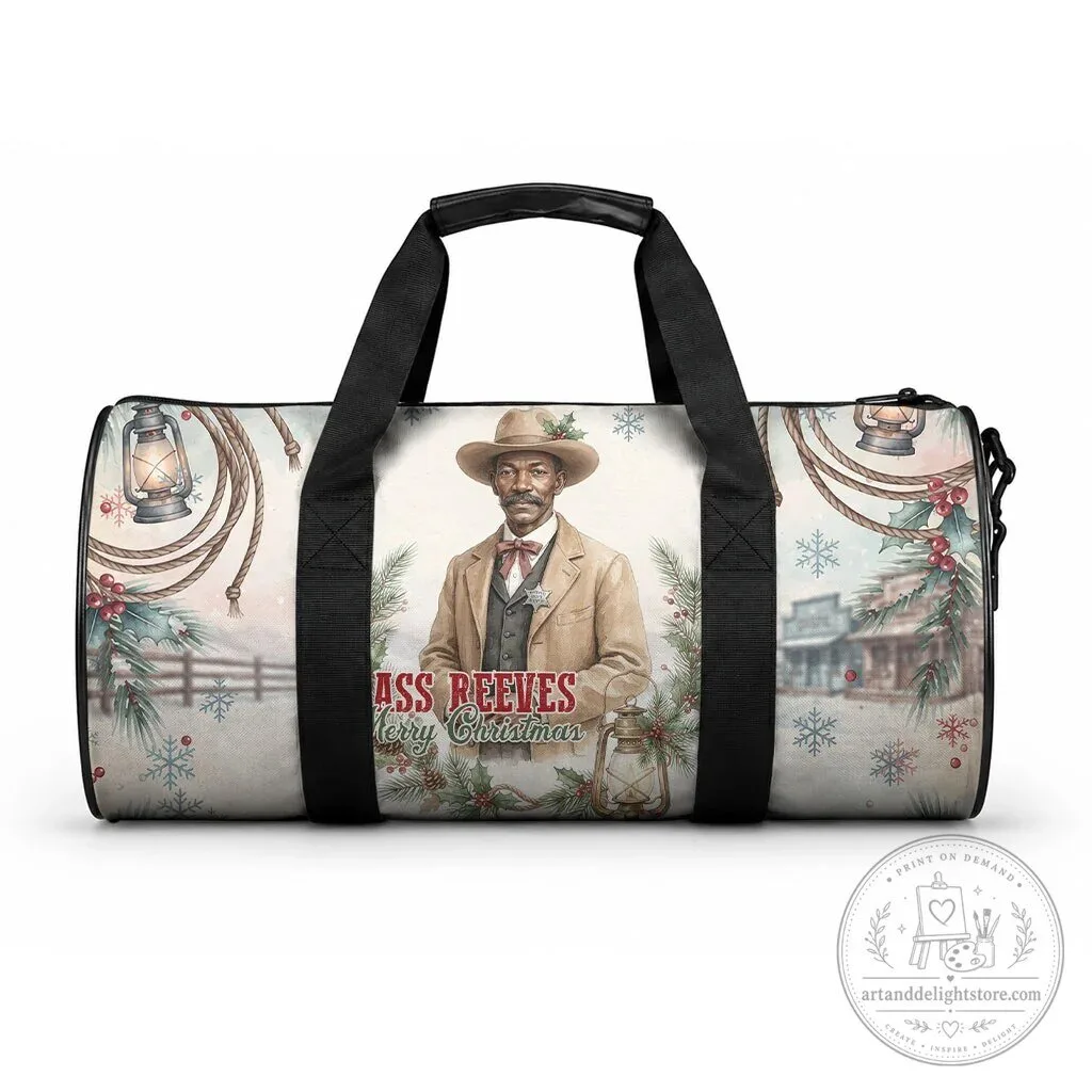 Bass Reeves Old West Deputy Lawman Christmas Pine Branch Winter Holiday Duffle Bag