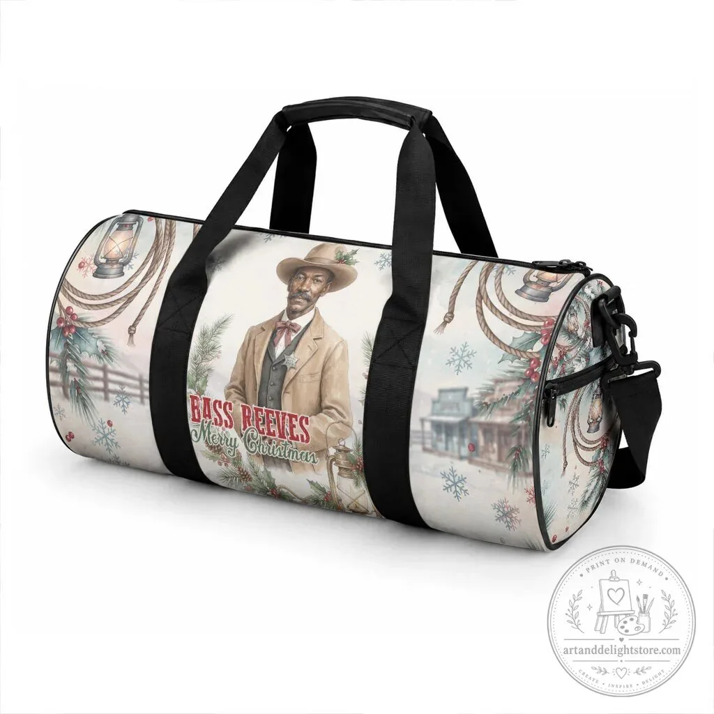 Bass Reeves Old West Deputy Lawman Christmas Pine Branch Winter Holiday Duffle Bag 5 Bass Reeves Old West Deputy Lawman Christmas Pine Branch Winter Holiday Duffle Bag