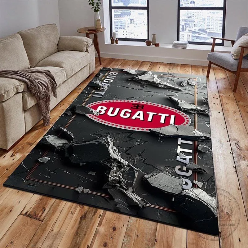 Bugatti Welcome Luxury Car Logo Personalized Floor Rug 10 Bugatti Welcome Luxury Car Logo Personalized Floor Rug
