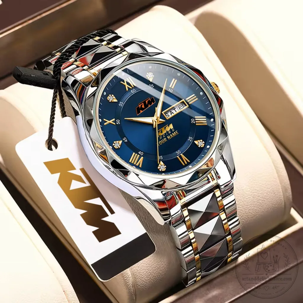 KTM Motorcycles Racing Custom Name Elegant Fashion Design Watch KTM Motorcycles Racing Custom Name Elegant Fashion Design Watch