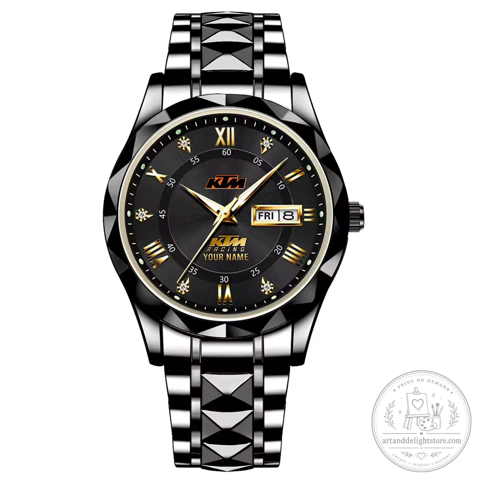 KTM Motorcycles Racing Custom Name Elegant Fashion Design Watch 11 KTM Motorcycles Racing Custom Name Elegant Fashion Design Watch