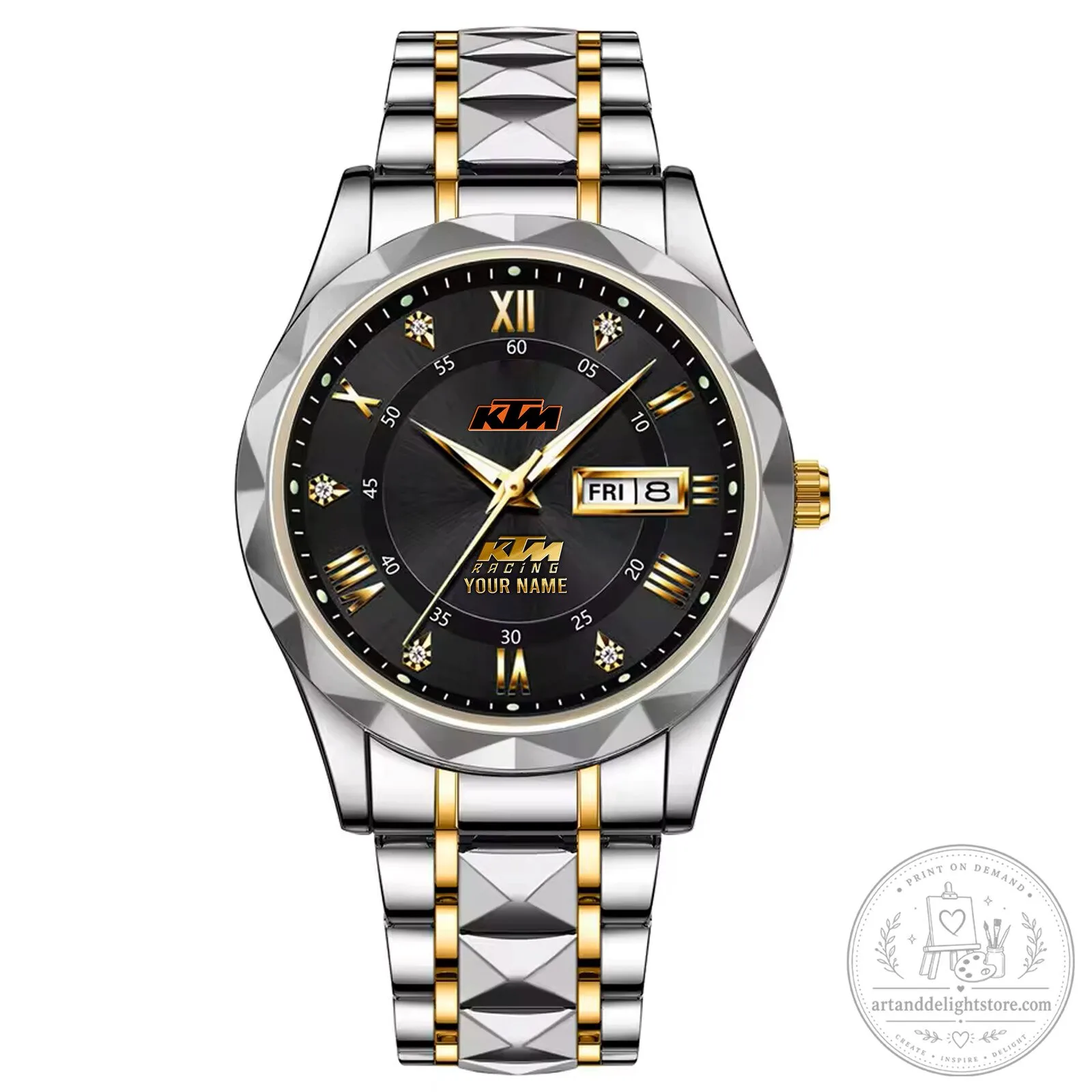 KTM Motorcycles Racing Custom Name Elegant Fashion Design Watch 14 KTM Motorcycles Racing Custom Name Elegant Fashion Design Watch