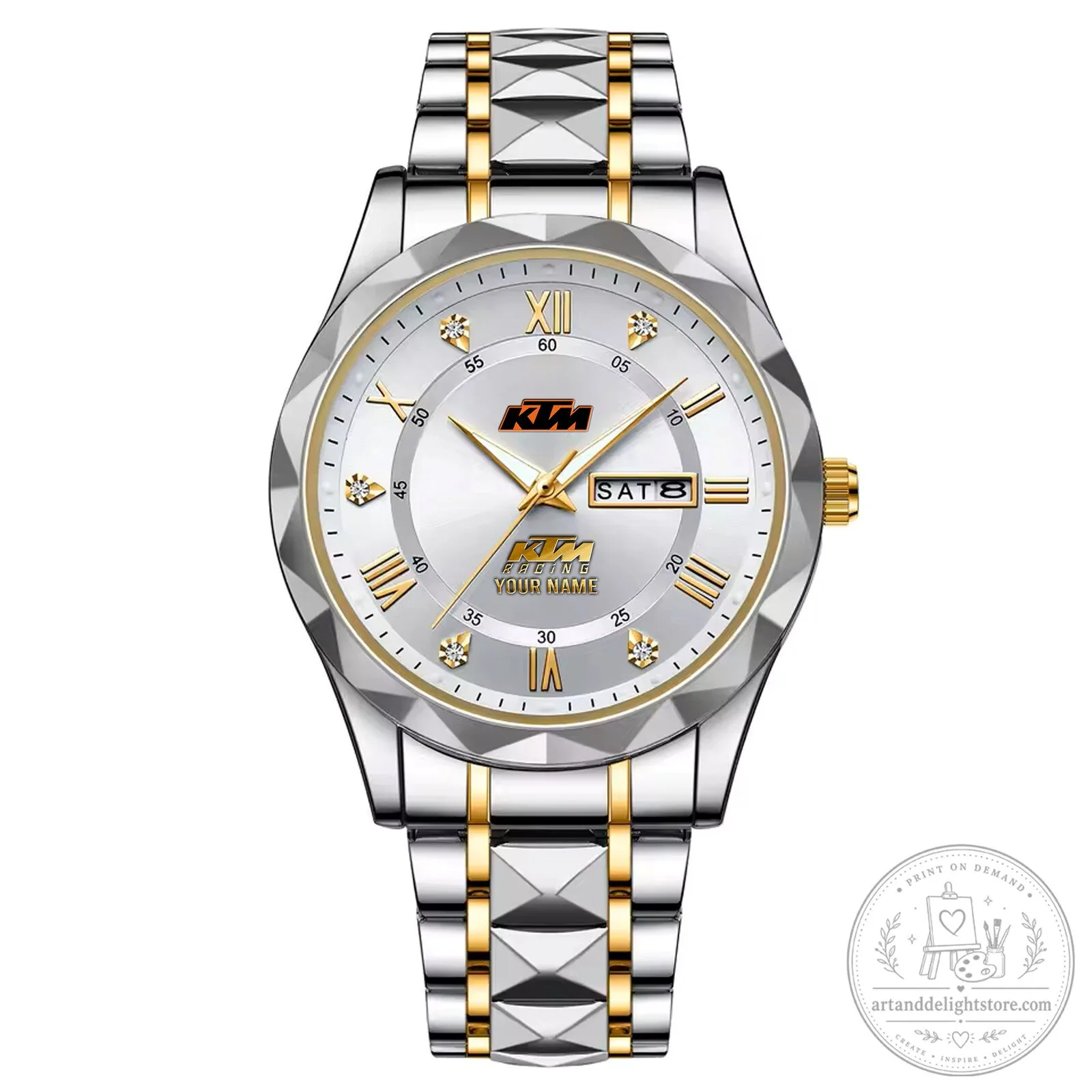 KTM Motorcycles Racing Custom Name Elegant Fashion Design Watch 15 KTM Motorcycles Racing Custom Name Elegant Fashion Design Watch