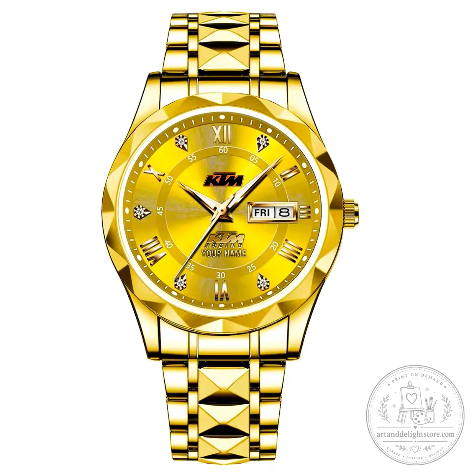 KTM Motorcycles Racing Custom Name Elegant Fashion Design Watch 17 KTM Motorcycles Racing Custom Name Elegant Fashion Design Watch