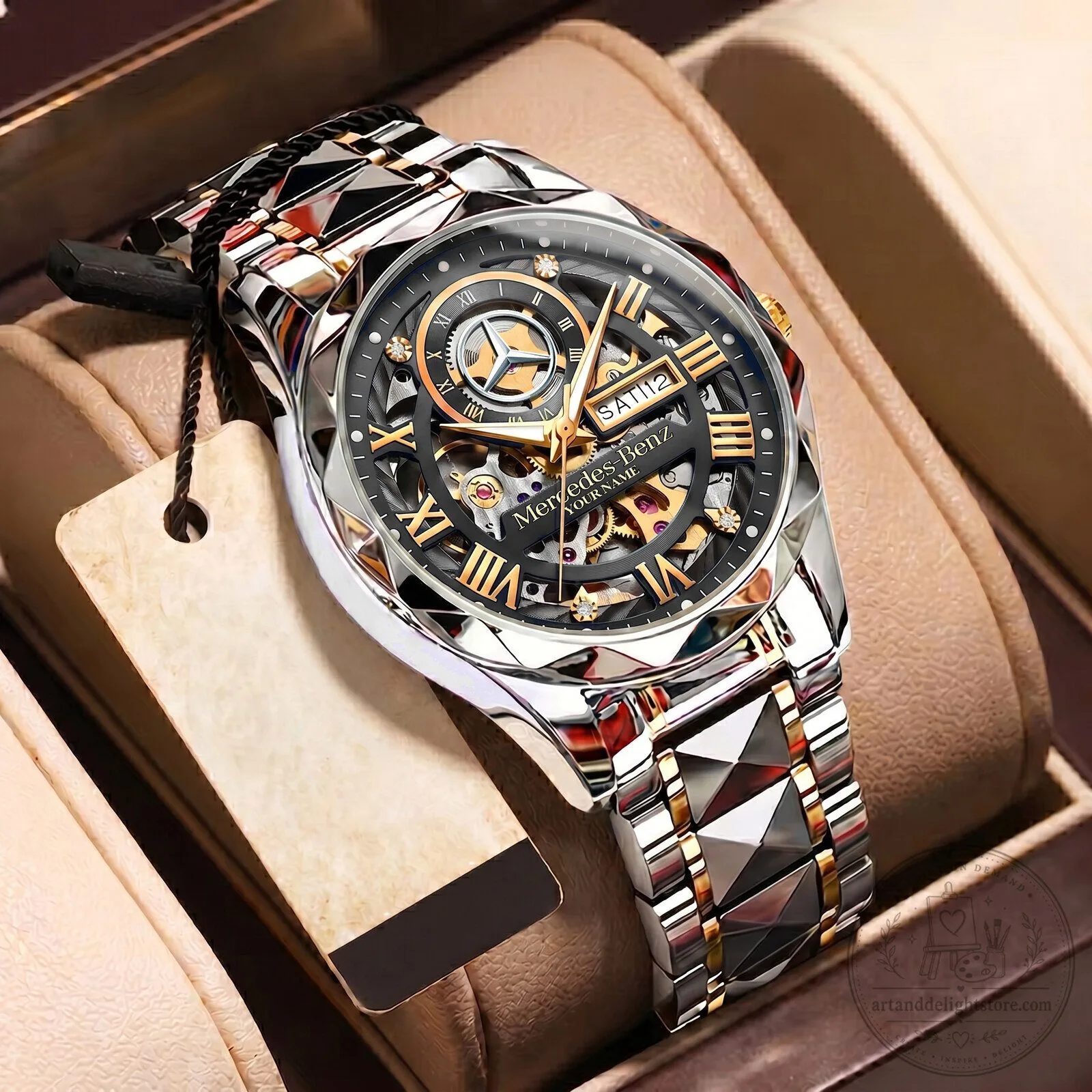 Mercedes-Benz Elegant Fashion Design Custom Name Stainless Steel Watch 9 Mercedes-Benz Elegant Fashion Design Custom Name Stainless Steel Watch