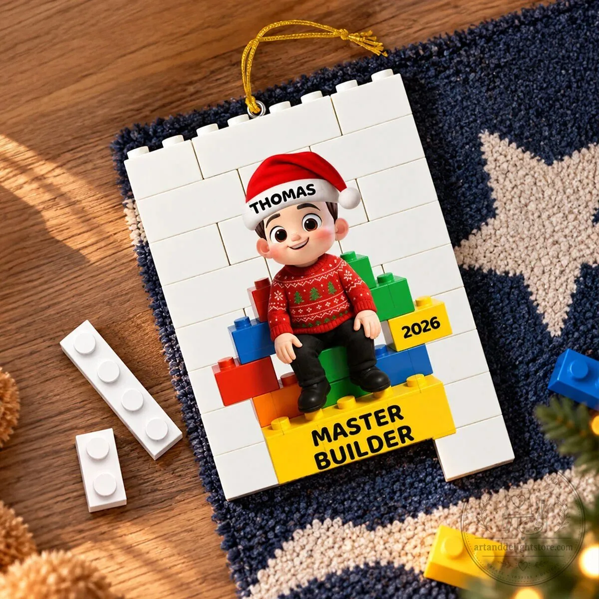 Personalized Master Builder Christmas Ornament for Kids, Son, Daughter, Grandson, Granddaughter 16 Personalized Master Builder Christmas Ornament for Kids, Son, Daughter, Grandson, Granddaughter