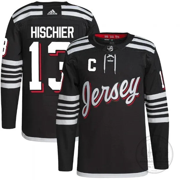 Nico Hischier New Jersey Devils Adidas Black Hockey Jersey