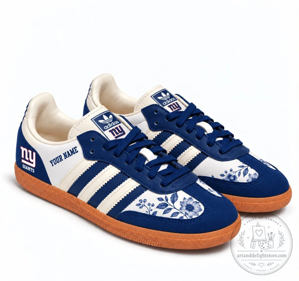 New York Giants NFL Team Spirit Floral Heritage Samba Shoes New York Giants NFL Team Spirit Floral Heritage Samba Shoes