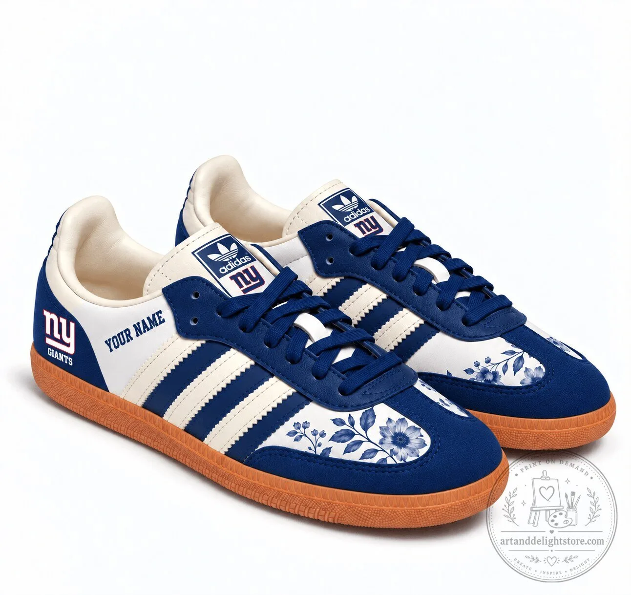 New York Giants NFL Team Spirit Floral Heritage Samba Shoes