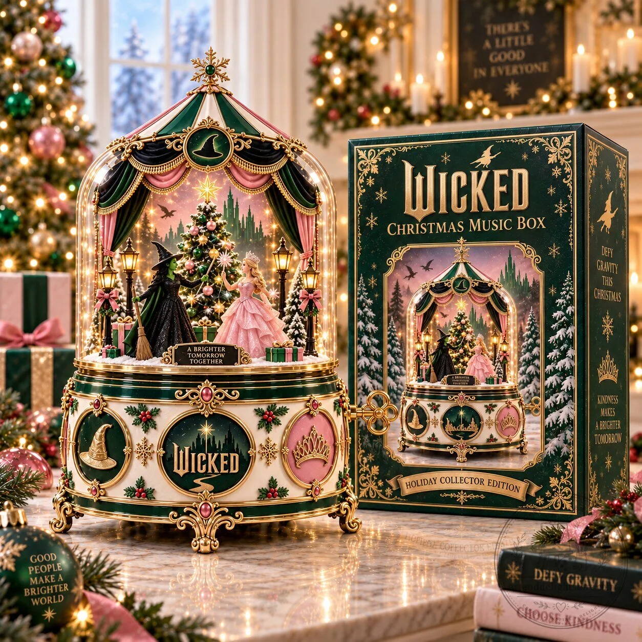 Wicked The Musical Christmas Holiday Collector Edition Music Box