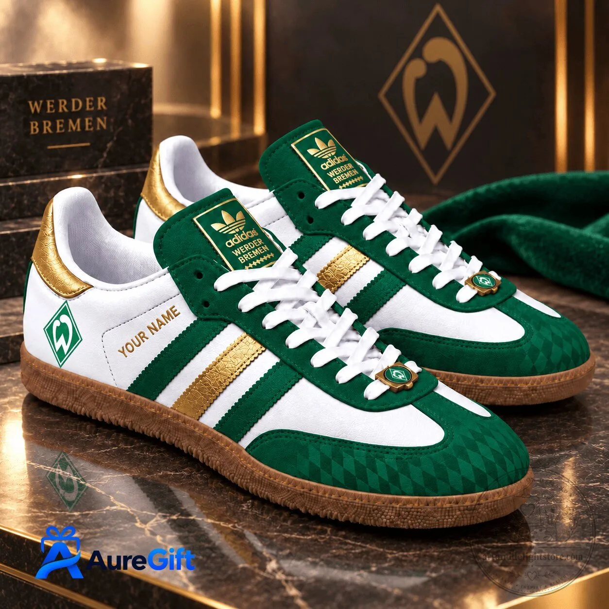 Werder Bremen Bundesliga Matchday Personalized Name Samba Shoes