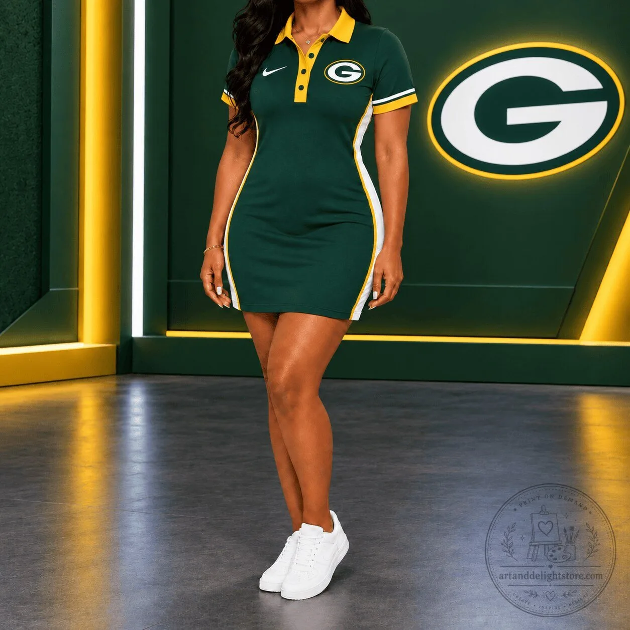 Green Bay Packers Women's National Football League Polo Dress