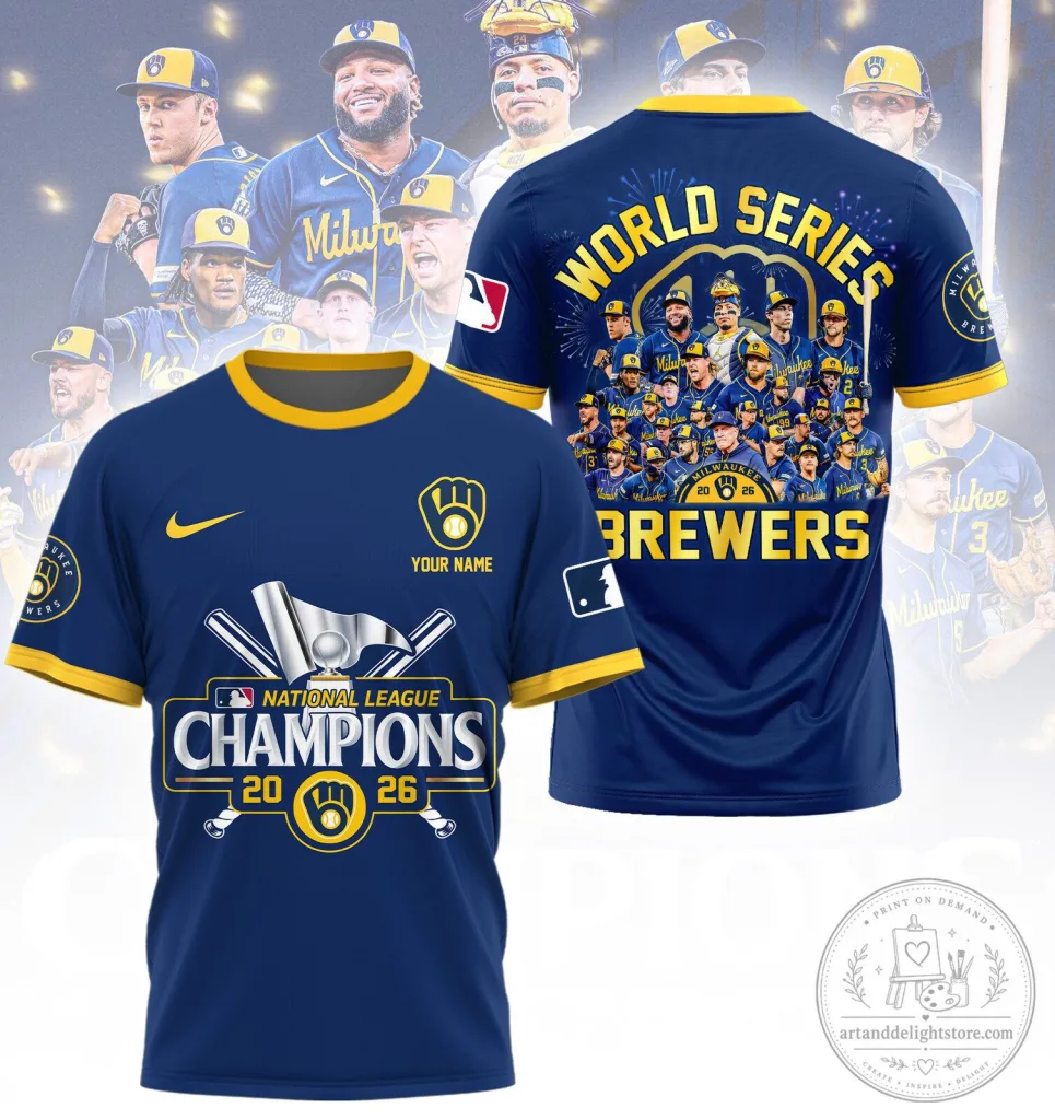2026 World Series Jersey for National League Champion Milwaukee Brewers
