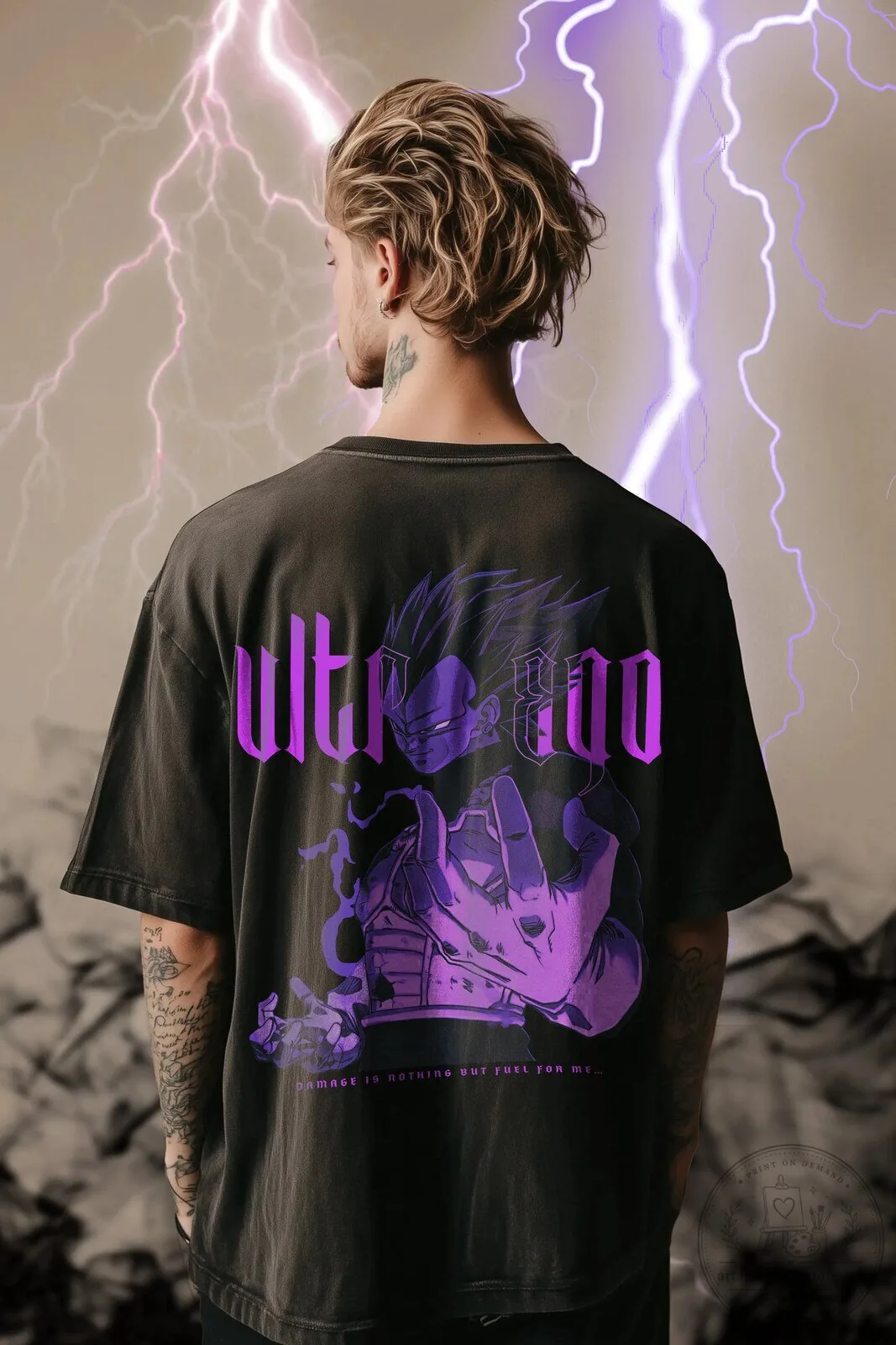 Dragon Ball Super Vintage T-Shirt Featuring Vegeta's Ultra Ego Design