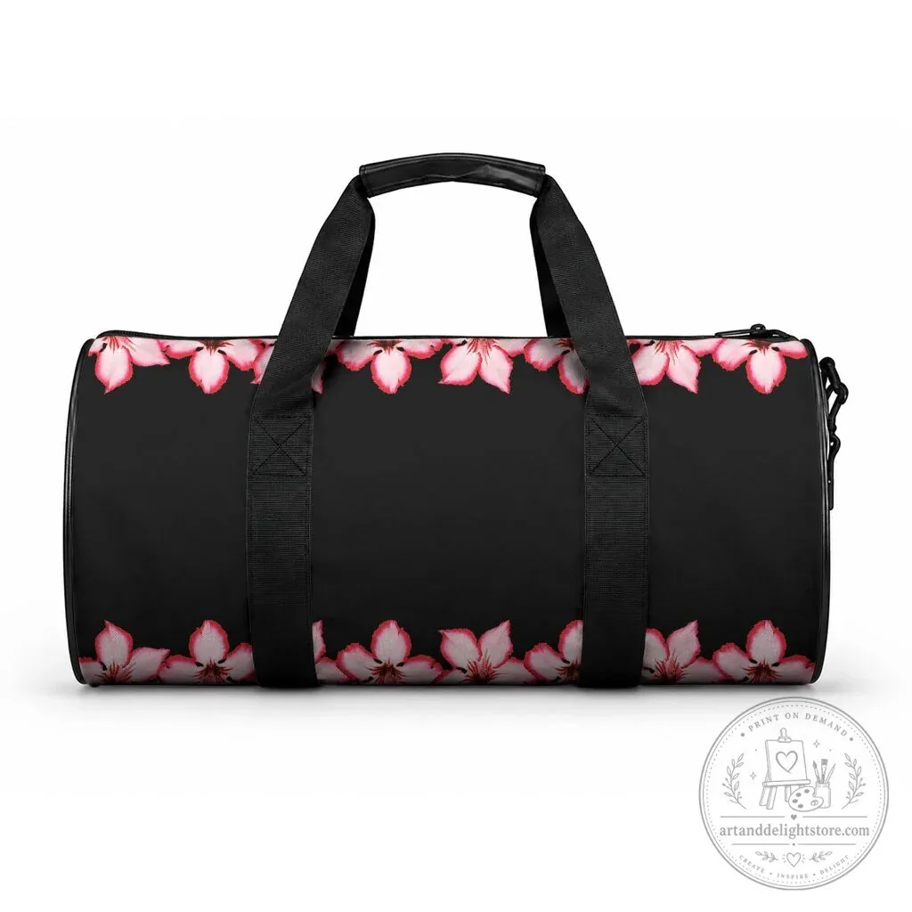 African Adenium Multiflorum Flowers Duffle Bag