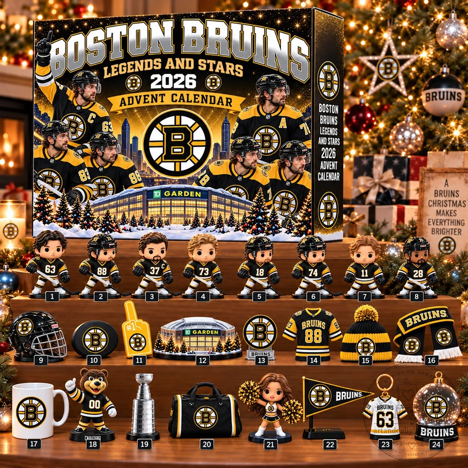 Boston Bruins Legends and Stars 2026 Christmas Advent Calendar