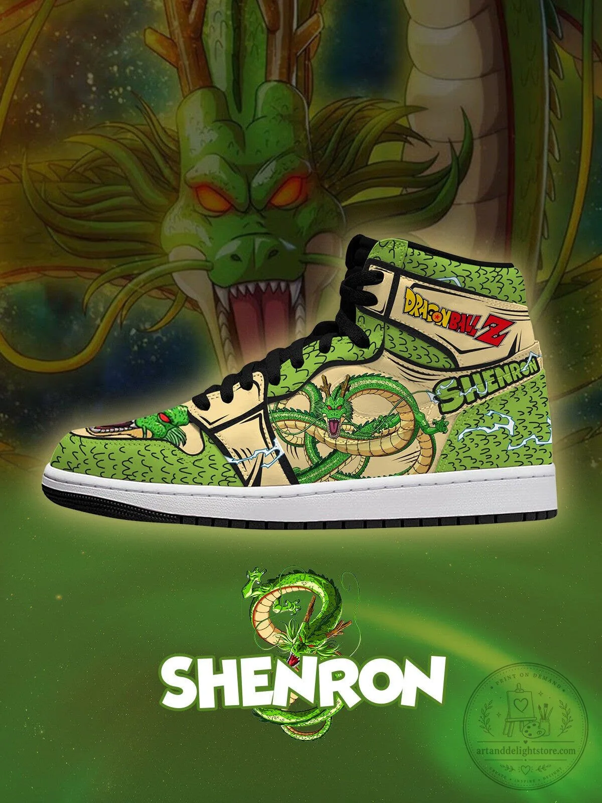 Dragon Ball Z Shenron Anime High-Top Custom Sneakers